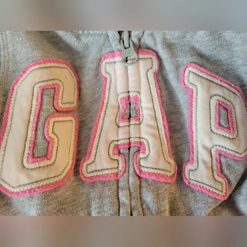Baby Gap Gray and Pink 3t Hoodie